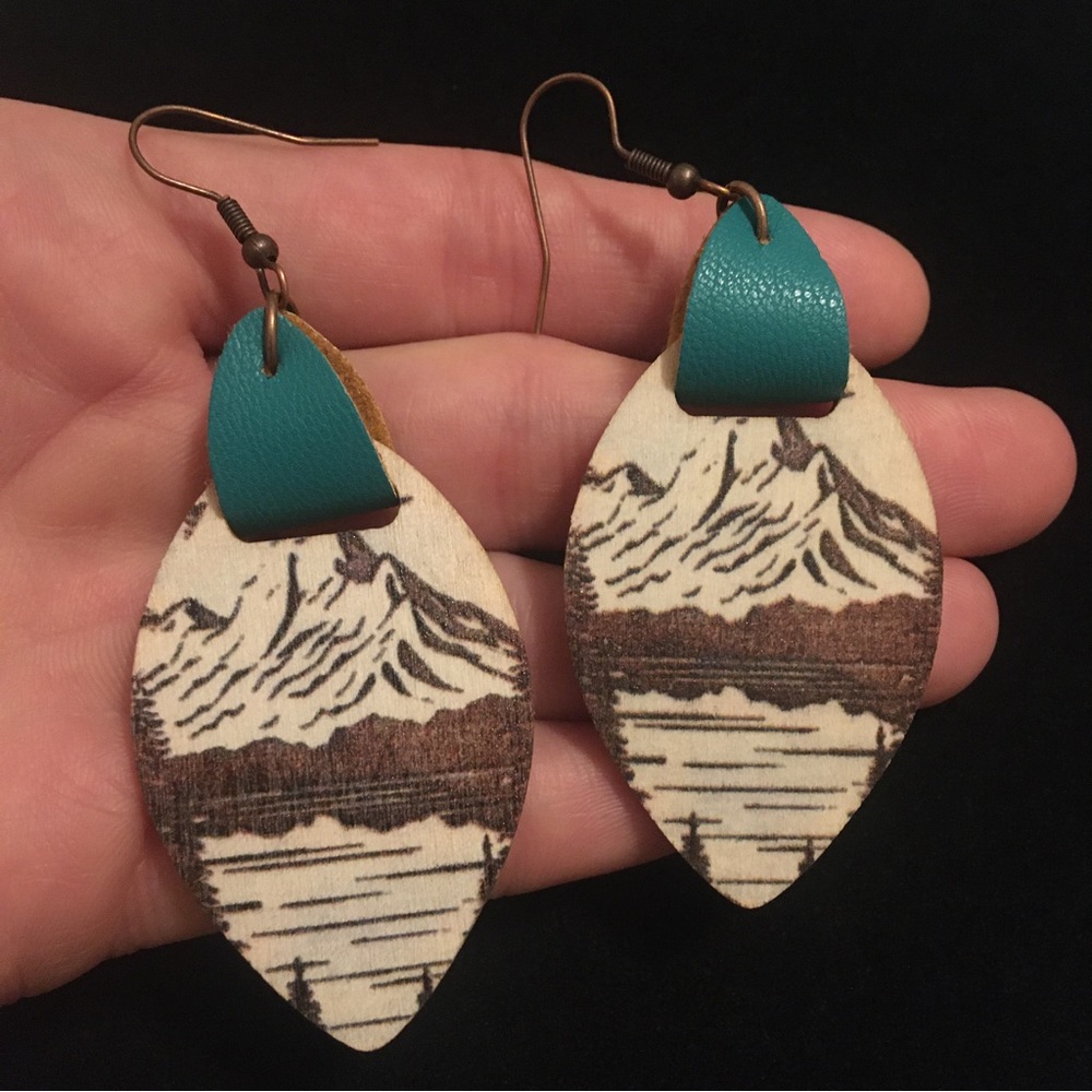 Mountain Scene Boho Earrings